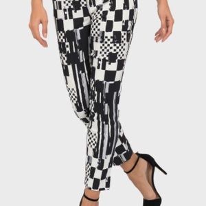 Joseph Ribkoff pants in size 12. Worn once. Bl & w
